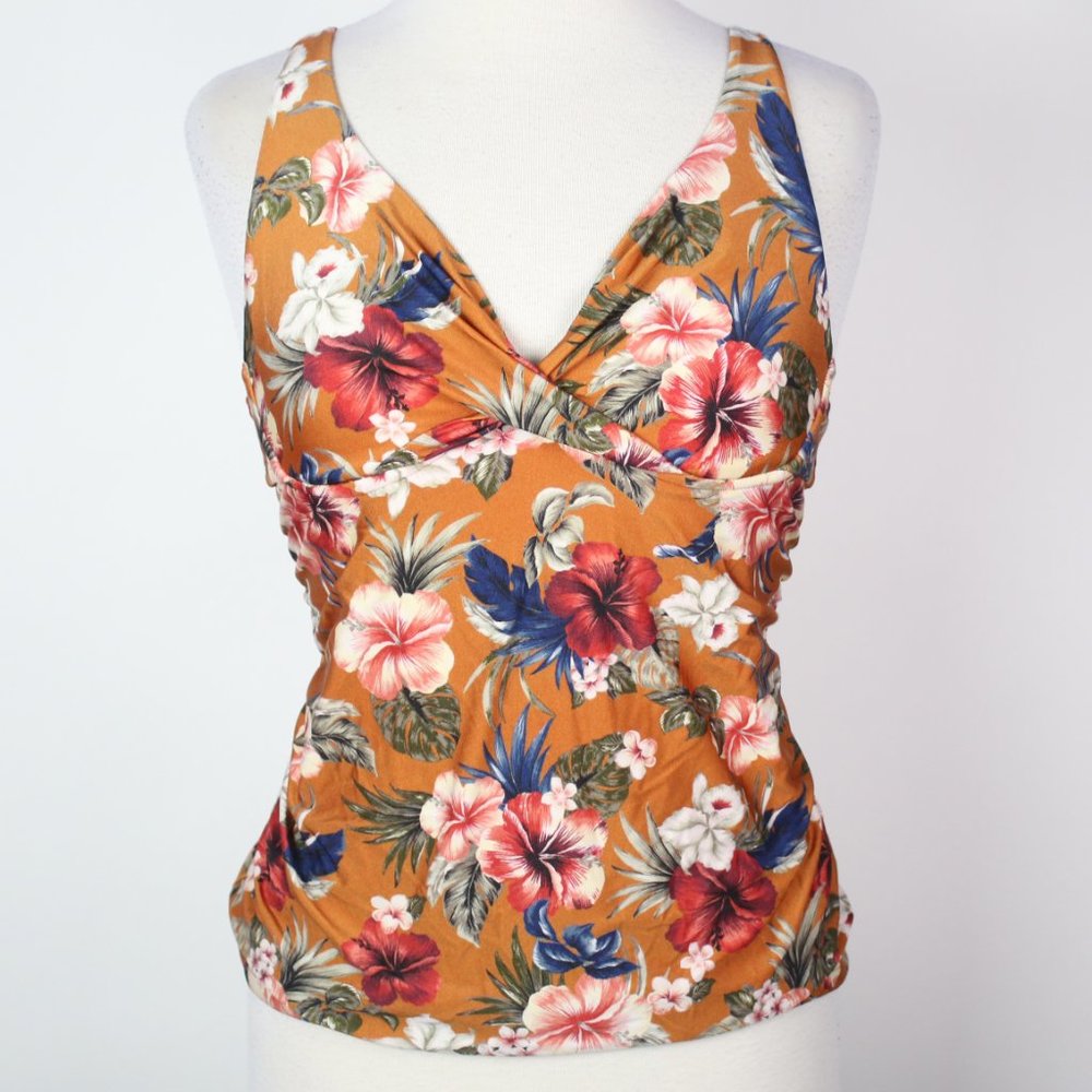 Tahiti Womens Medium (8-10) Floral Underwired Tankini Top